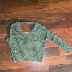 Altar'd State Olive V-Neck Sweater